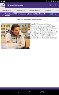 Fiorentina 24h android App screenshot 1